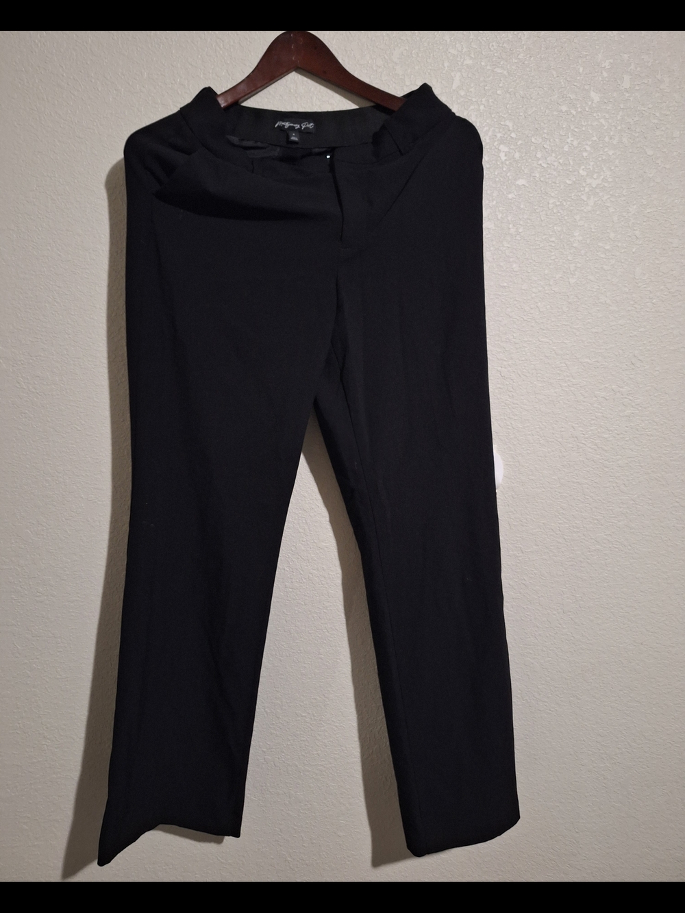 Black Tailored Straight-Leg Pants